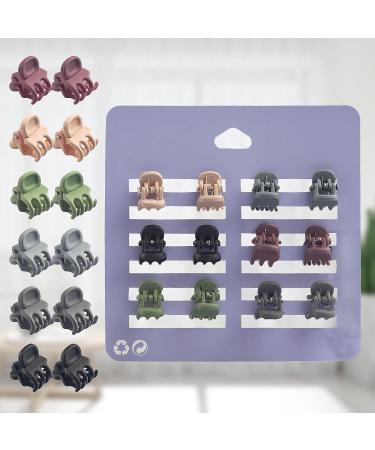 FVVMEED 24 Piece Mini Matte Hair Clips - Small Claw Barrettes for Kids & Baby Girls - Decorative Hair Accessories for Thin & Thick Hair - Buy Online on GoSupps.com