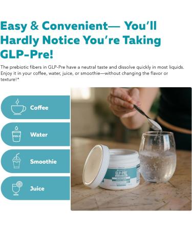 GLP-Pre Optimized Prebiotic Fiber Complex - Gut-Microbiome Optimization for Natural GLP-1 Pathway Support & Metabolic Wellness - Includes Clinically Studied Non-Digestible Fibers - 30 Servings - Buy Online on GoSupps.com
