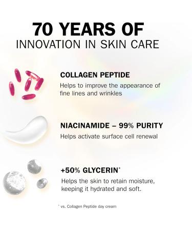 Olay Collagen Peptide MAX Face Moisturiser Day Cream Skincare Niacinamide 99% Purity & +50% Glycerin Anti Aging Menopausal Skin Care: Strengthens Restores Hydrates 50ml vs Collagen Day Cream NEW & Upgraded - Buy Online on GoSupps.com