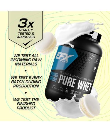 EFX Sports Training Ground Pure Whey Protein Powder - Fast Digesting Isolate & Concentrate for Muscle Growth & Recovery | 24g Protein per Serving | 32 Servings (Vanilla) - Buy Internationally - Buy Online on GoSupps.com