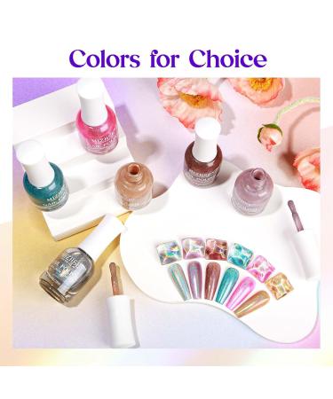 MIZHSE Holographic Nail Polish - Fast-Dry Silver Glitter High Gloss 15ml | Iridescent Chrome Nail Art for Salon & Home - Buy Online on GoSupps.com