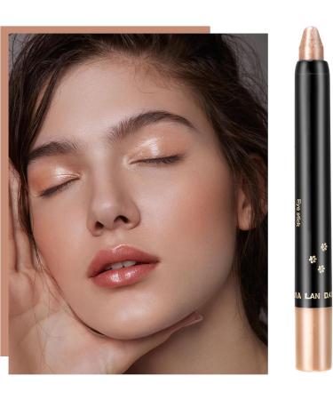  Jutqut Eyeshadow Pencil Metallic Glitter Creamy Pearlescent Texture Eye Makeup Stick #14 - Buy Online on GoSupps.com