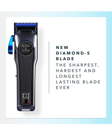 Blade & Stone Hair Clippers for Men Professional Barber Clippers PC801 Clipper | Diamond-S Blade | Micro-Gap Technology | 7200 RPM Digital Brushless Motor Cordless Hair Clippers - Dark Knight - Buy Online on GoSupps.com