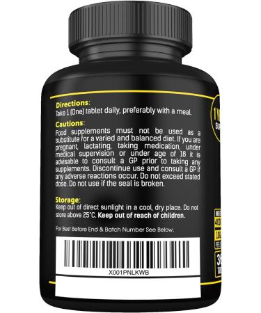High Strength Vitamin D3 K2 Tablets - 365 Micro Tablets | 4000IU Vitamin D3, 100mcg K2 (MK7) | 1 Year Supply | Vegetarian & UK Made | Bone & Muscle Support - Buy Online on GoSupps.com