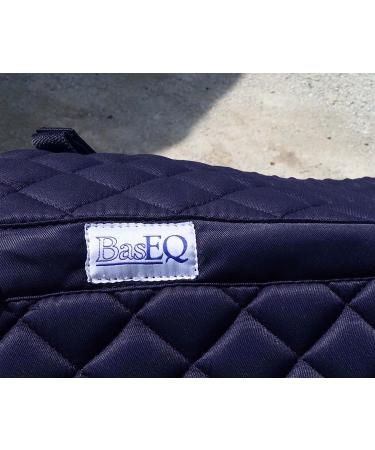 BasEQ Diamond Quilted Saddle Pad with Piping Navy/White - One Stop Equine Shop - Buy Online on GoSupps.com