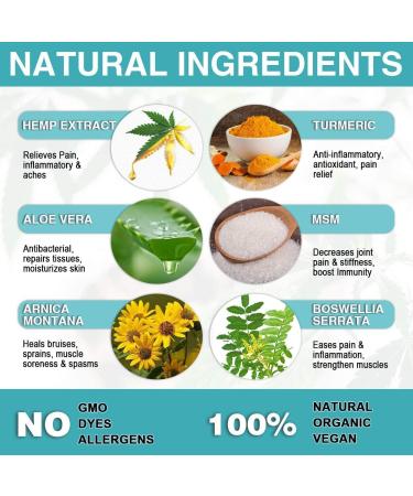 Neviss Organic Hemp Cream 2200 MG - Natural Pain Relief for Muscles, Hips, Joints, Neck, Back, Elbows, Hands, and Knees - Made in USA (2 Fl Oz) - Buy Online on GoSupps.com