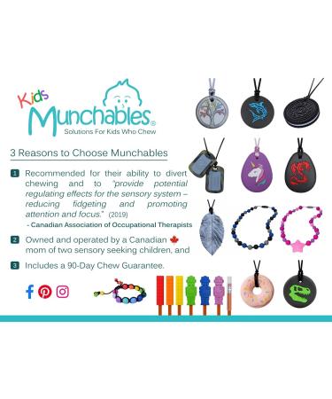 Munchables Dragon Sensory Chew Necklace - Red/Black Chewy Fidget Stim Toy for Adults & Kids - Buy Online on GoSupps.com