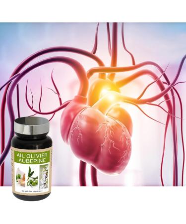 NUTRIEXPERT - Oliver Garlic Hawthorn - Helps to Control Cholesterol and Cardiovascular Health - Maintains Blood Pressure Balance - 30J Cure - Vegetable Capsules - Pack of 2 - Buy Online on GoSupps.com