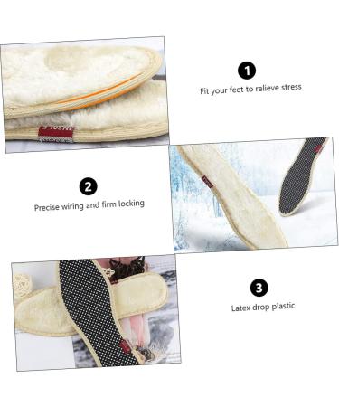 Beaupretty Fluffy Insole Slippers for Women & Men | Cozy Foam Insert Plush Slippers | Warm Imitation Wool House Shoes for Children | Beige 26.5X9X1.8cm - Buy Online on GoSupps.com