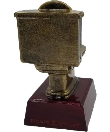 Gold Toilet Bowl Trophy | Last Place Loser Award - 6 Inch Tall - Engraved Plate Upon Request Blank (RFC) - Buy Online on GoSupps.com
