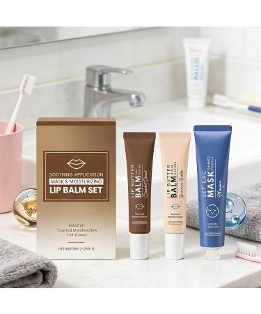 Lip Balm - Moisturizing Cream Kit | Flavored Lip Balm with Face Mask - For Travel Trips Vacations Valentine's Day Makeup Facial Pores - Buy Online on GoSupps.com