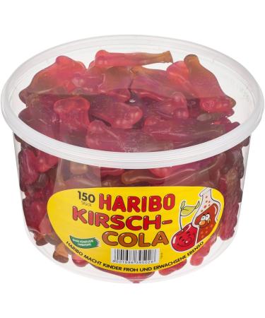 Haribo Cherry Cola Gummi Bears Wine Gums Fruit Gums 150 Pieces 1350g Tin - Buy Online on GoSupps.com
