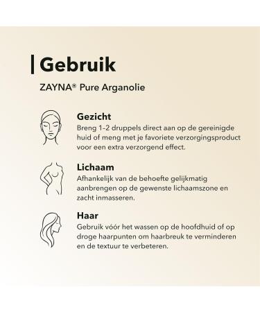 ZAYNA Pure Argan Oil Organic 100 ml 100 Coldpressed from Morocco Hair Face and Body Dermatologically tested Rich in vitamin E Filled in Switzerland - Buy Online on GoSupps.com