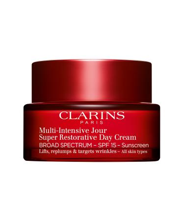CLARINS Super Restorative Day Cream Broad Spectrum SPF 15 Sunscreen | Anti-Aging Moisturizer For Mature Skin Weakened By Hormonal Changes | Replenishes Illuminates & Densifies Skin|Targets Wrinkles