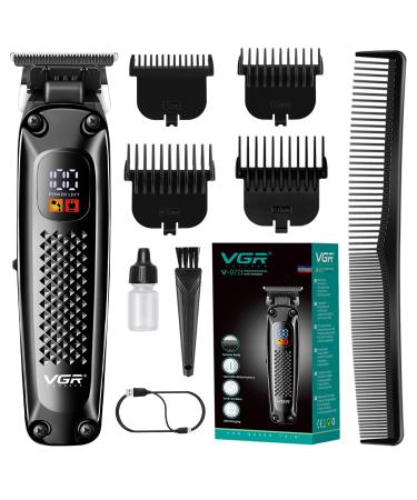 VGR 972 Professional Hair Trimmers Precision Beard Trimmer for Men Cord/Cordless and Rechargeable with LED Display