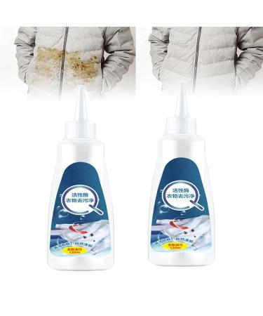 Xebular 1/2PCS Active Enzyme Clothing Stain Remover Oil Stain Remover Clothes Stain Remover For White Clothes Stain Remover For Clothes Liquid Detergent For Most Types Of Clothes (A -2PCS)