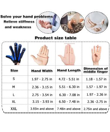 Finger Rehabilitation Stroke Both Hand Training Rehabilitation Robot Gloves Stroke Hemiplegia Hand Splint Finger Orthosis for Relieve Wrist & Thumb Pain(Size:XXL size Color:blue) XXL size Blue - Buy Online on GoSupps.com