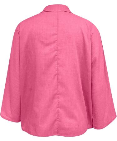 Linen Tops for Women UK Sale Clearance Casual Loose Fit Short Sleeve T-Shirt Round Neck Retro Vintage Shirts Summer Tops Button Down Oversized Tee Tops Tunic Top Work Office Tshirt 1327-qppoj-2-red S - Buy Online on GoSupps.com