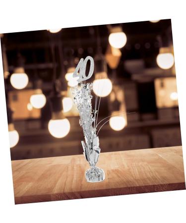 Glittery Silver Desktop Cement Block Ornaments | Birthday Party Decorations & Centerpiece | Aluminum Film Decor | 39x6x6 CM | International Shipping - Buy Online on GoSupps.com