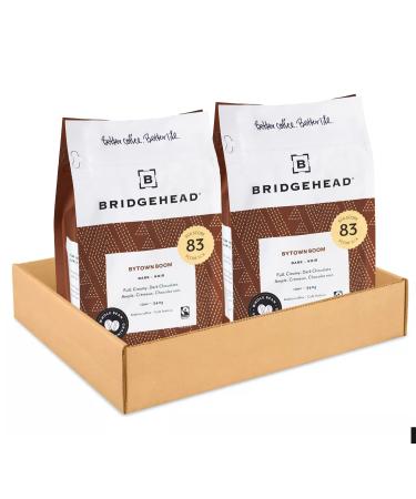 Bridgehead Coffee- Bytown Boom- 2 pack | Dark Roast Coffee | Whole Bean Coffee | 340 g - 12 oz each pack | Organic | Fairtrade | Sustainable | proudly Canadian Bytown Boom 680 g (Pack of 1)