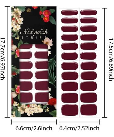  qixeuoa Pack of 22 protective nail films - Red gel - Waterproof and - For Halloween autumn pedicures - Buy Online on GoSupps.com