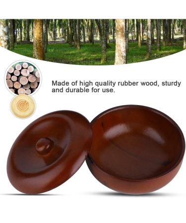 Ankroyu Foaming Shaving Soap Cream Bowl Rubber Wood Shaving Shell with Lid | Keeps Foam Warm for Men's Wet Shaving - Buy Online on GoSupps.com