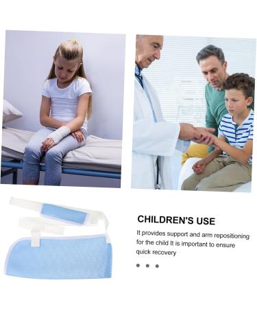 Children's Arm Sling Support - Sky Blue Shoulder Immobilizer for Elbow & Shoulder Injuries | 60x30CM - Buy Online on GoSupps.com