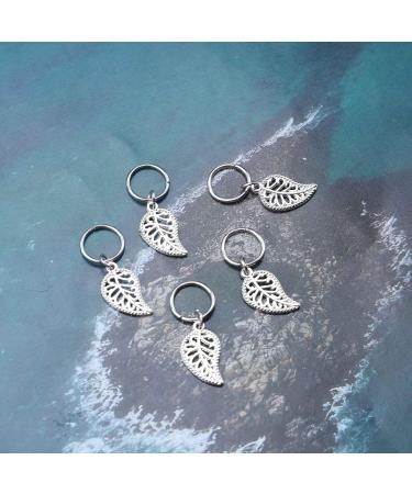 Inilbran Vintage Leaf Dreadlocks Hair Rings Silver Leaf Pendant Hair Braid Rings Tiny Leaf Dreadlocks Ring Hair Braid Decorative Dreadlock Headwear Hair Accessories for Women and Girls Headdress Style A - Buy Online on GoSupps.com