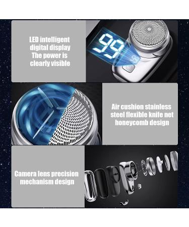 2023 New Upgrade Mini Portable Electric Shaver with LCD Screen for Men - USB Charging, Suitable for Home, Car, Travel (Silver-Black-A) - Buy Online on GoSupps.com