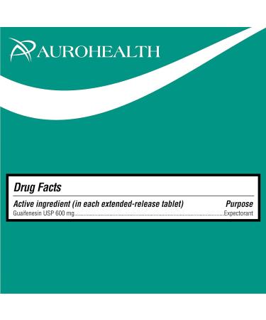 Aurohealth Guaifenesin Expectorant 600mg Extended-Release Tablets - 40ct - Buy Online on GoSupps.com