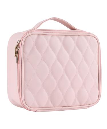 Make up Bag, Travel Makeup Bag Organizer, Large Cosmetic Bag for Women,Travel Toiletry Bag for Girls/Boys Brush Organizer Bags, Wavy Pink Artist Pink