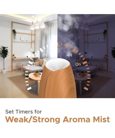Muson Sound Machine Diffuser - Wood Grain Vase Shape | Essential Oil Humidifier with Soothing Music & 7 Color Lights - Buy Online on GoSupps.com