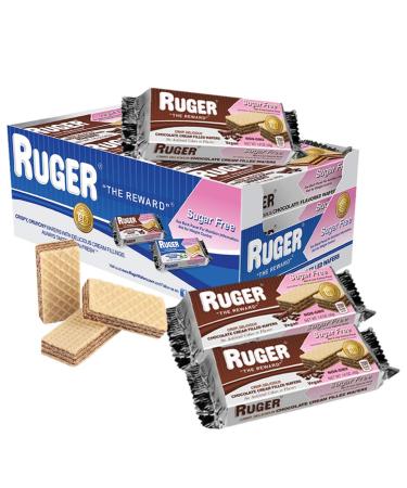 RUGER Sugar Free Chocolate Wafers 1.6 Ounce (Pack of 12)