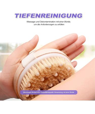 Buy Dry Brush Set - 2 Natural Bristle Body Brushes for Exfoliating & Lymphatic Massage | International Shipping - Buy Online on GoSupps.com