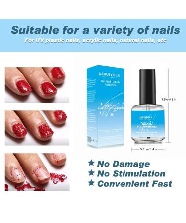 Buy Gel Nail Polish Remover 2 Pack - Non-Irritating Ultra-Powerful with Cuticle Pusher & Scraper | International Shipping Available - Buy Online on GoSupps.com