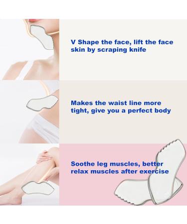 Stainless Steel Gua Sha Tool | Face & Body Massager for Skincare | Enhance Circulation with Facial & Neck Massage Tools - Buy Online on GoSupps.com