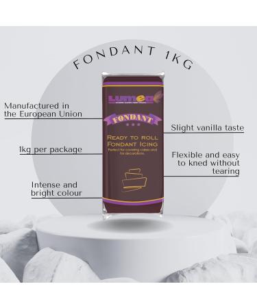 Dekozauber24 Premium Fondant 1kg - 17 Colors Soft & Flexible Cake Decoration (Brown) - International Shipping Available - Buy Online on GoSupps.com