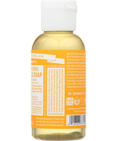 Buy Dr. Bronner's Citrus Castile Soap 2 FZ - Organic Versatile & Eco-Friendly - International Shipping Available - Buy Online on GoSupps.com
