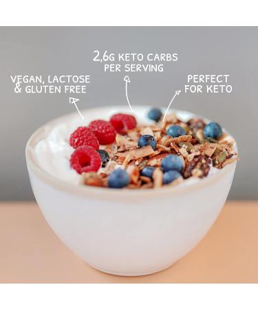 GoKeto BIO Keto Granola Lemon Poppyseed 290g Low Carb Keto Muesli for a delicious keto breakfast with coconut chips nuts fruits sunflower seeds & pumpkin seeds vegan glutenfree - Buy Online on GoSupps.com