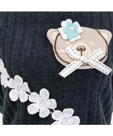 Rayminsino Pet Wool Clothing | Princess Rock Flower Plaid Sweater for Puppies & Medium Dogs | Warm XL Cotton Jacket in Gray - Buy Online on GoSupps.com