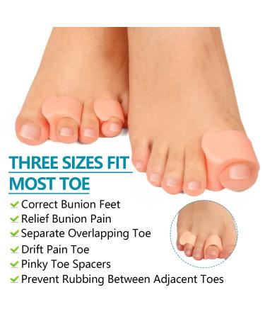 Sumiwish 14 Pack Big Toe Separator & Pinky Toe Spacer - Bunion Corrector for Straightening Overlapping & Crooked Toes Hammer Toe Relief - Buy Online on GoSupps.com