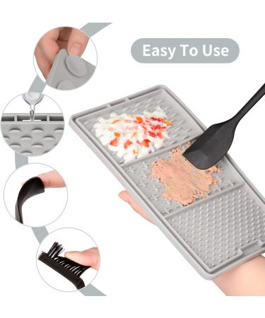 Coomazy Leak Mat for Dogs - Silicone Spatula & Brush Included | Slow Feeder Dog Accessories for Swimming | Gray (15x25cm) - Buy Online on GoSupps.com