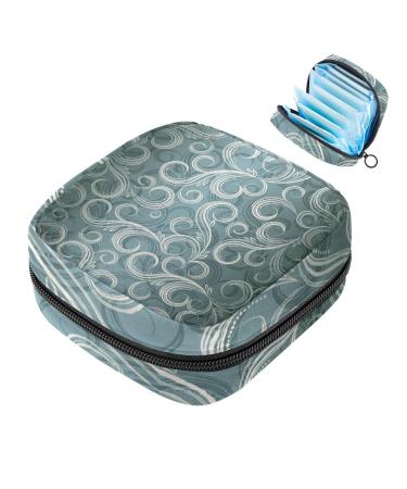 Curl floral women's napkin-storage bag portable period bag for women teen girls girls menstrual cup bag