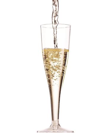 Munfix 100 Pack Plastic Champagne Flutes 5 Oz Clear Plastic Toasting Glasses Disposable Wedding Thanksgiving Party Cocktail Cups - Buy Online on GoSupps.com
