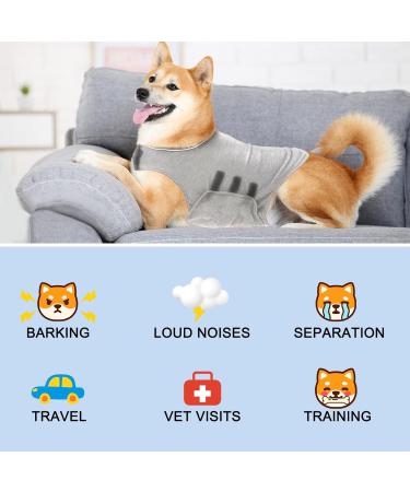Gojiny Dog Anxiety Jacket - Calming Coat for Stress Relief | Light Grey | Size M - International Shipping Available - Buy Online on GoSupps.com