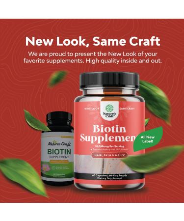 Pure Potent Biotin Vitamins for Hair Growth & Skin Health - Natural Supplement for Men and Women - Faster Metabolism Support - Buy Online on GoSupps.com