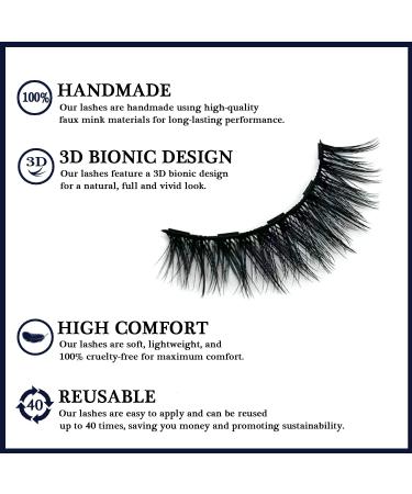 Magnetic Eyelashes Kit - 10 Pairs Reusable Cat Eye Lashes with Applicator & Eyeliner | Natural Look & Long Lasting Quality - Buy Online on GoSupps.com