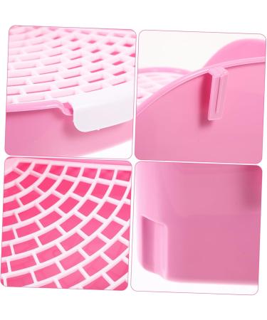 VILLFUL Box Rabbit Toilet Bunny Accessories Small Animal Critter Bath Pet Tub Plastic Cat Litter Tray 33X29.5X14CM Pink - Buy Online on GoSupps.com