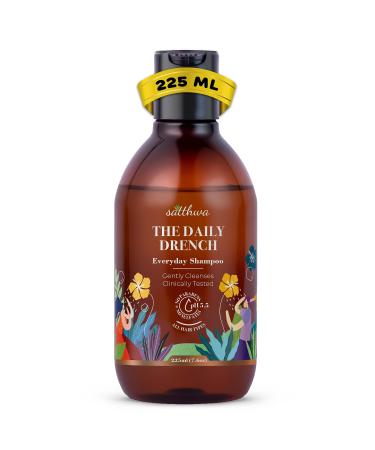 Satthwa Daily Drench - Everyday Mild Shampoo | Powered By Niacinamide | pH 5.5 | SLS & Paraben Free | All Hair Types | For Men & Women - 225ml