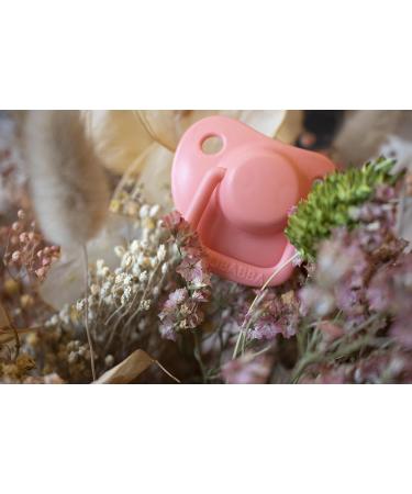 Filibabba Silicone Baby Pacifier Set | 2 Pack Temporary Pacifiers in Coral | Danish Design | 0-6 Months | Includes Pacifier Box - Buy Online on GoSupps.com